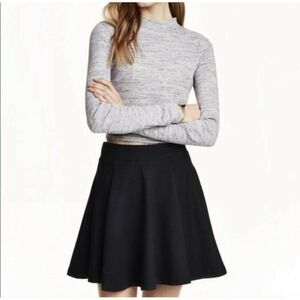 Black Summer Cute Fashion Short Skater Skirt Spotted Jacquard Fit N Flare 2